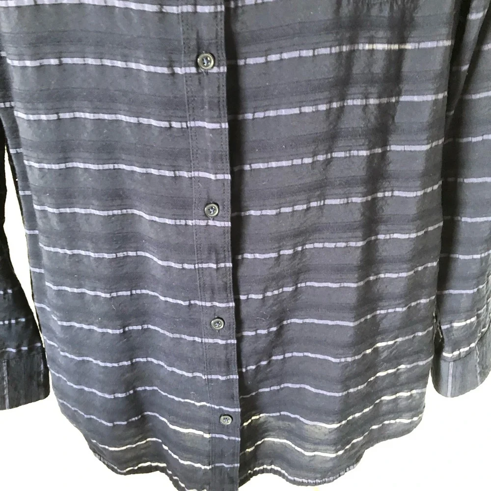BANANA REPUBLIC LONG SLEEVES TEXTURED MENS BLUE SHIRT/ XL